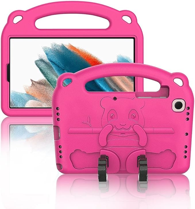 SaharaCase Teddy Bear KidProof Case for Samsung Galaxy Tab A8 10.5 Inch (2021) [Shockproof Bumper] Rugged Child Protection Antislip Integrated Kickstand (Pink)
