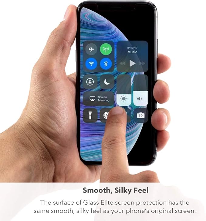 ZAGG Glass Elite Screen Protector - Made for Apple iPhone 11 - Case Friendly Screen - InvisibleShield - Impact &amp Scratch Protection (200103913)