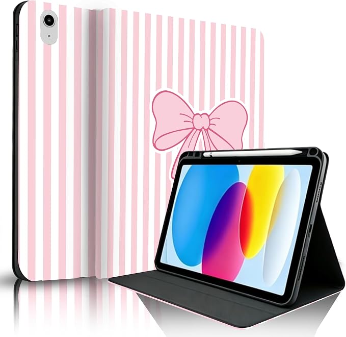 Pink White -Pink Bow