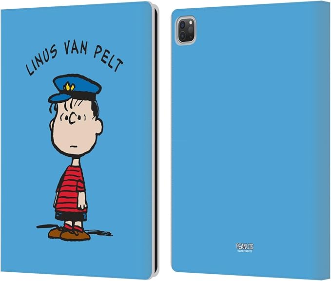 Head Case Designs Officially Licensed Peanuts Linus Van Pelt Characters Leather Wallet Case Compatible with Apple iPad Pro 13 M4 2024