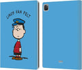 Head Case Designs Officially Licensed Peanuts Linus Van Pelt Characters Leather Wallet Case Compatible with Apple iPad Pro 13 M4 2024