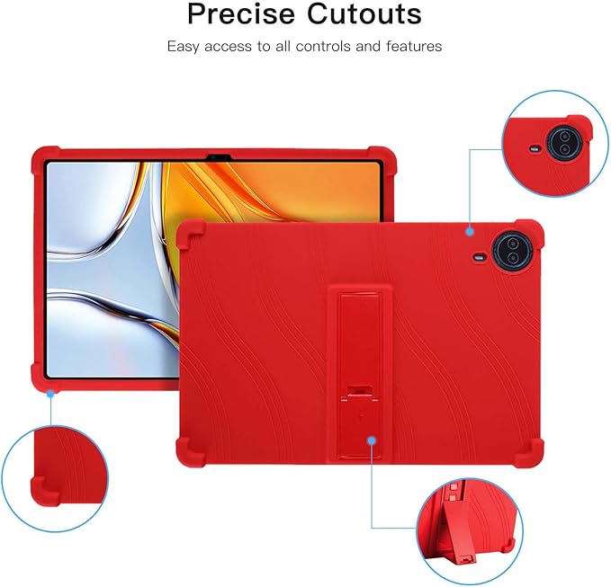 Case for Callsky-Tab Ctab 14 Tablet 14 inchSoft Silicone Protector CoverKids FriendlyAdjustable Stand Tablet Cover4 Corners Thicken ShockproofRed