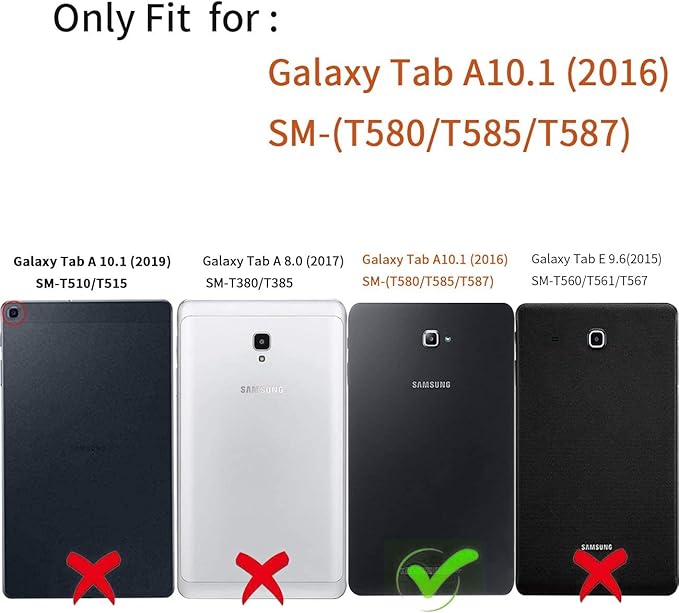 for Samsung Galaxy Tab A 10.1 Case 2016Heavy Duty Shockproof Folding Stand Protective Cover with Auto Wake/Sleep for Samsung Tablet A 10.1 Inch (SM-T580/T585/T587)Cute Cats