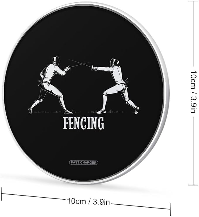 Fencing Wireless Charger Anti-Slip Wireless Charging Pad Slim Charger Mat for Men Women