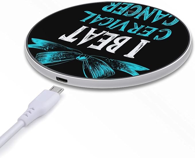 Cervical Cancer Warrior Phone Charger Magnetic Charging Pad Anti-Slip with USB Cable