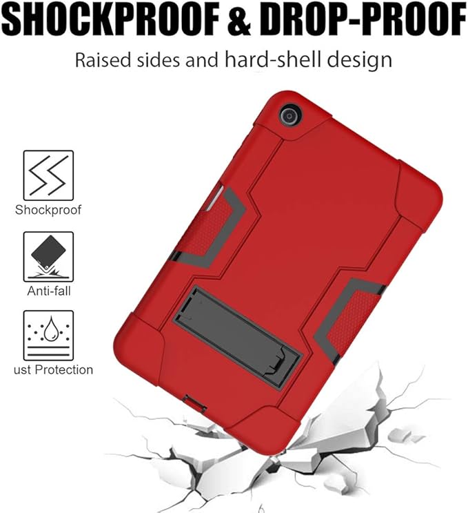 Mignova Case for LG G Pad 5 10.1 inch Tablet Case Hybrid Kids Friendly Shockproof Hybrid Case Come with for LG G Pad 5 10.1 inch FHD Tablet 2019 Tempered Glass Screen Protector (Red/Black+1 Pcs)