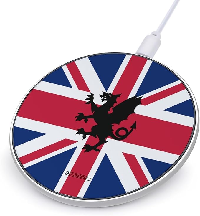 British Britain Dragon United Kingdom Phone Charger Magnetic Charging Pad Anti-Slip with USB Cable