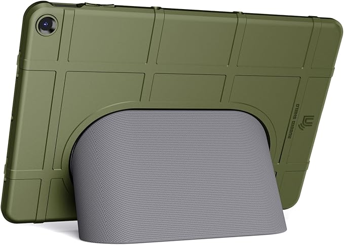 Case and Travel Cover for Google Pixel Tablet (2023) Nakedcellphone Special Ops Rugged Shield and Hard Shell View Stand Companion - Olive Green