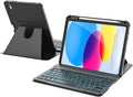 for iPad 11th(A16 2025)/10th Generation Case with Keyboard 360° Rotatable Case &amp Detachable Backlit Keyboard Precision Cutouts and Pen Holder for iPad A16 11''/10th 10.9'' Black