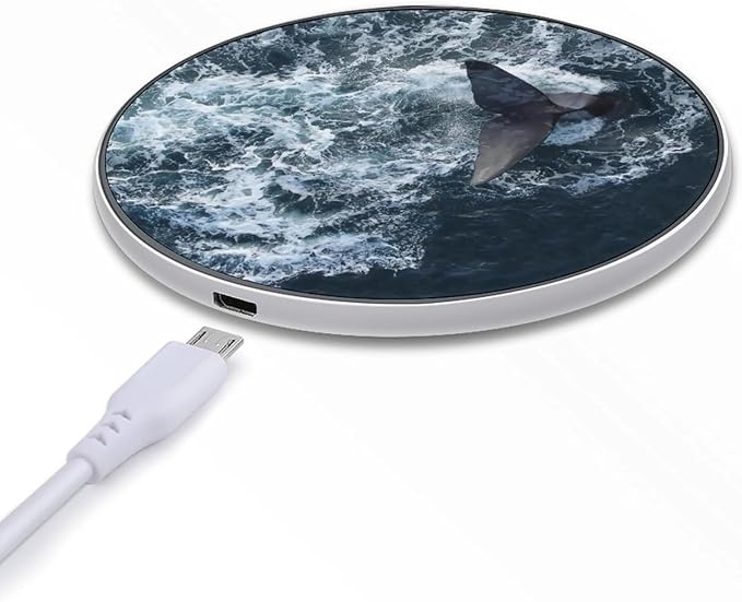 Whales Tail On Sea Phone Charger Magnetic Charging Pad Anti-Slip with USB Cable