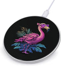Flamingo Tropical Bird Glasses Wireless Charger Anti-Slip Wireless Charging Pad Slim Charger Mat for Men Women