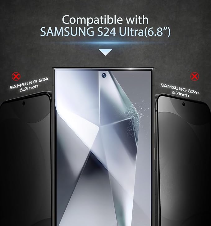 MAGIC JOHN 3rd Gen Upgraded for Samsung Galaxy S24Ultra Screen Protector 6.8 InchHD ClearShatterproof Tempered FilmAuto Dust-EliminationBubble FreeEasy Installation2 Pack