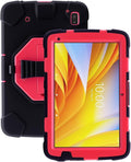 Protective Case for Zebra ET40 ET45 10 Inch Tablet Only Military Grade Shockproof Rugged Cover with Hand Strap &amp Stand SG-ET4X-10EXOSKL1-01 Compatible with Zebra Accessories (Red)