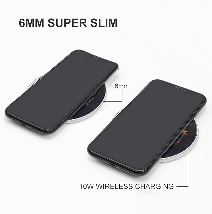 Funny Penguins Wireless Charger Fast Wireless Charging Pad with USB Cable 10W Anti-Slip Magnetic Wireless Charger Portable Slim Charger Puck Travel Charging Station