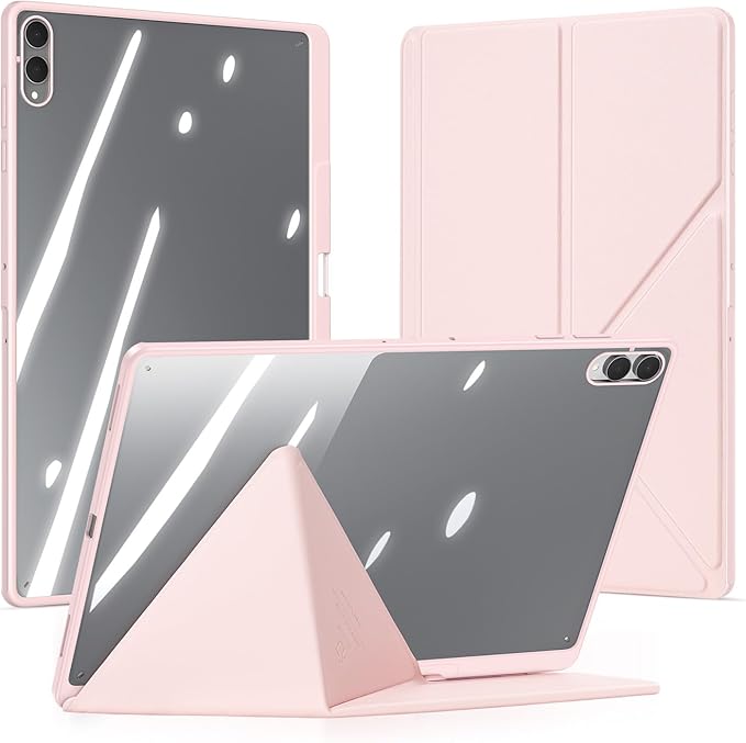 for Samsung Galaxy Tab S11 Ultra Case 14.6 inch Detachable Tablet Cover | Auto Wake/Sleep | Multi-Viewing Angles | Slim Light Shell Cover |Pink