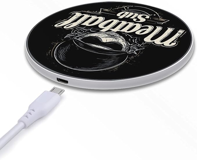 Grunge Meatball Sub Phone Charger Magnetic Charging Pad Anti-Slip with USB Cable