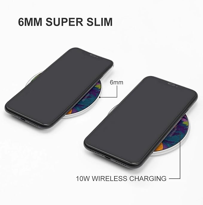 Psychedelic Weed Elderly Man Art Phone Charger Magnetic Charging Pad Anti-Slip with USB Cable