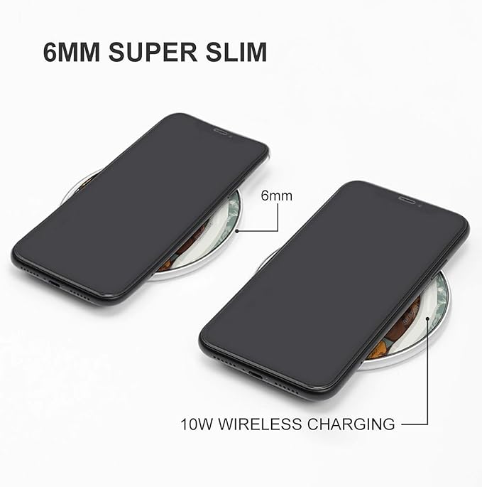 African Women Wireless Charger Fast Wireless Charging Pad with USB Cable 10W Anti-Slip Magnetic Wireless Charger Portable Slim Charger Puck Travel Charging Station