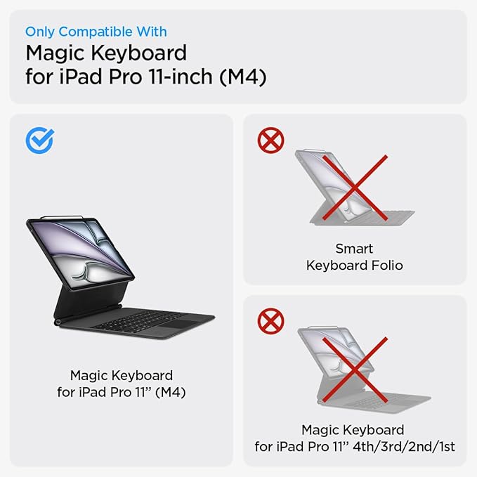 Spigen for iPad Pro 11 inch Case M5/M4 (2025-2024) Enzo Aramid Aerocore Aramid Fiber Magic Keyboard Compatible with Pencil Holder Supports Auto Wake/Sleep Black