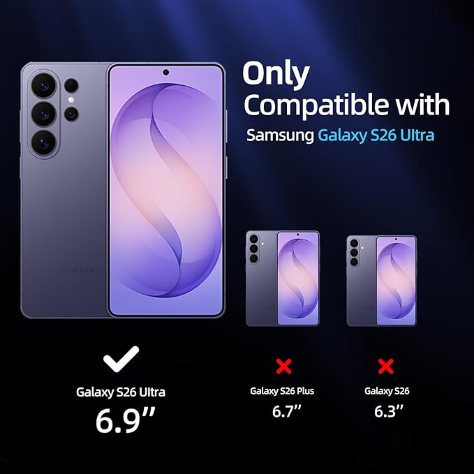X-it for Samsung Galaxy S26 Ultra Screen Protector HD Clear [Auto Alignment &amp Dust Removal]Bubble-Free &amp Self-Healing[100% Ultrasonic Fingerprint ID] Easy Installation Full Coverage [Non-Gla