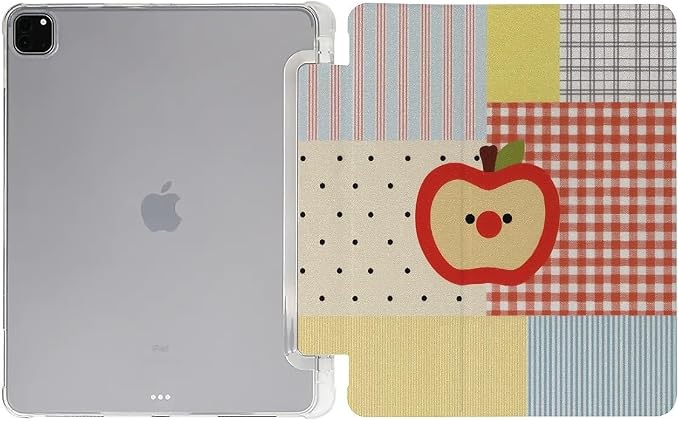 Vintage check Plaid apples