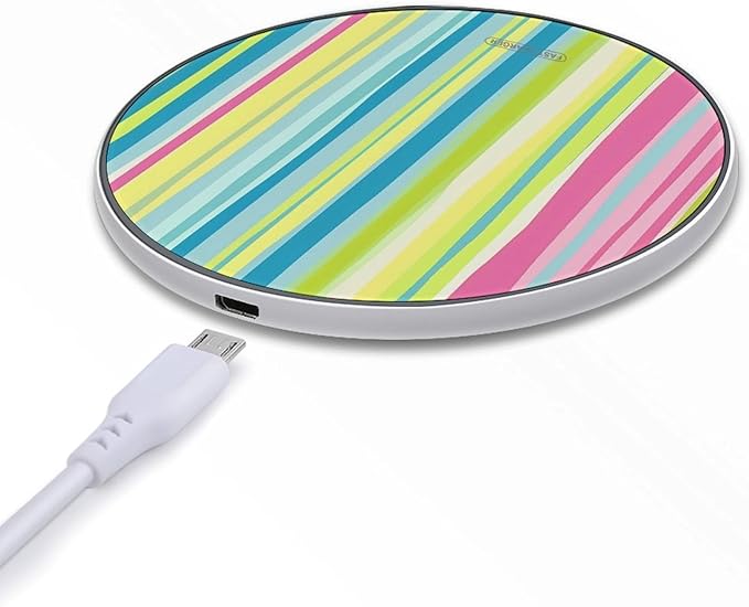 Vertical Stripes Phone Charger Magnetic Charging Pad Anti-Slip with USB Cable