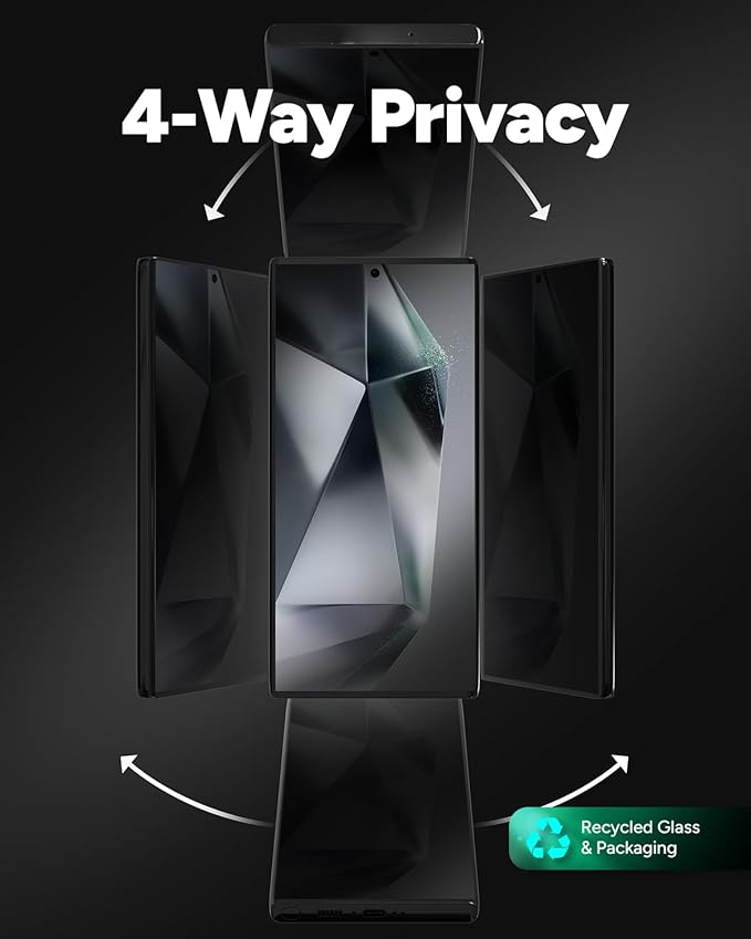 ZAGG InvisibleShield Glass Elite Privacy 360 iPhone 15 Screen Protector - 5X Stronger with Reinforced Edges 4-Way Privacy Filter Scratch &amp Smudge-Resistant Surface Easy to Install