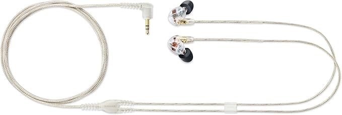 Shure SE535-CL Professional Sound Isolating Earphones High Definition Sound + Natural Bass Three Drivers in-Ear Fit Detachable Cable Durable Quality - Clear