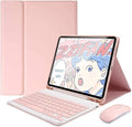 Galaxy Tab A7 Lite 8.7 Inch Case with Keyboard and Mouse Combo Detachable Magnetic Keyboard+Mouse+Slim Cover for Samsung Tab A7 Lite 8.7 Model (SM-T220/T225/T227) (Pink)