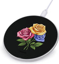 Roses Flower Floral Wireless Charger Anti-Slip Wireless Charging Pad Slim Charger Mat for Men Women