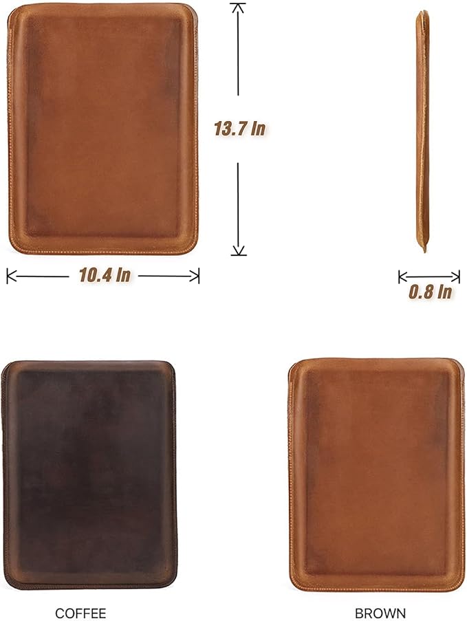 Top Grain Leather 14.2 PC Sleeve Case Vintage Fit Design Handmade Compatible with MacBook Pro 14 2021 M1 A2442 &amp Old Versioned 13-13.3 Inch MacBook Pro/Air Coffee 14.2 Inch