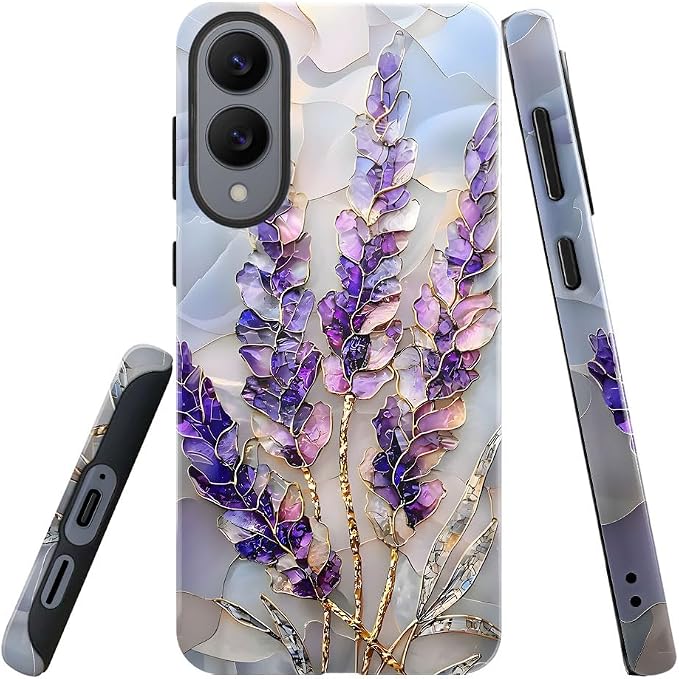 Lavender Stained Glass Purple Floral