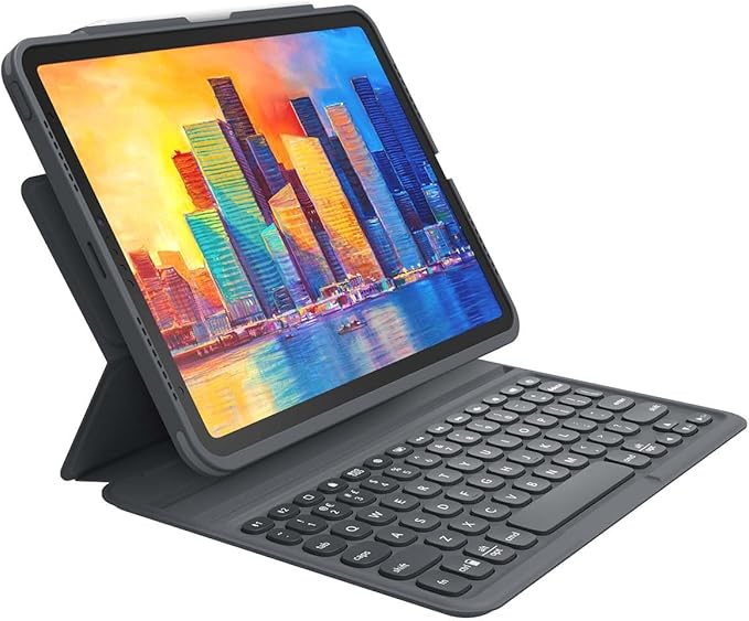 ZAGG Pro Keys Detachable Case and Wireless Keyboard for iPad Air 11 (M3)/ (M2)/ 10.9 (Gen 4 Gen 5) - Bluetooth Pairing Backlit Laptop-Style Keys Apple Pencil Holder Black