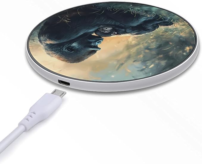 Orangutan Wildlife Animal Wireless Charger Anti-Slip Wireless Charging Pad Slim Charger Mat for Men Women
