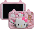Cartoon Case for iPad 10.2MONEHOYSY Cute Soft Silicone Kickstand [Drop ProofShock ProofAnti Slip] Back Stand Cover Case for Kids Children Teens Girls Boys (Kitty-1)