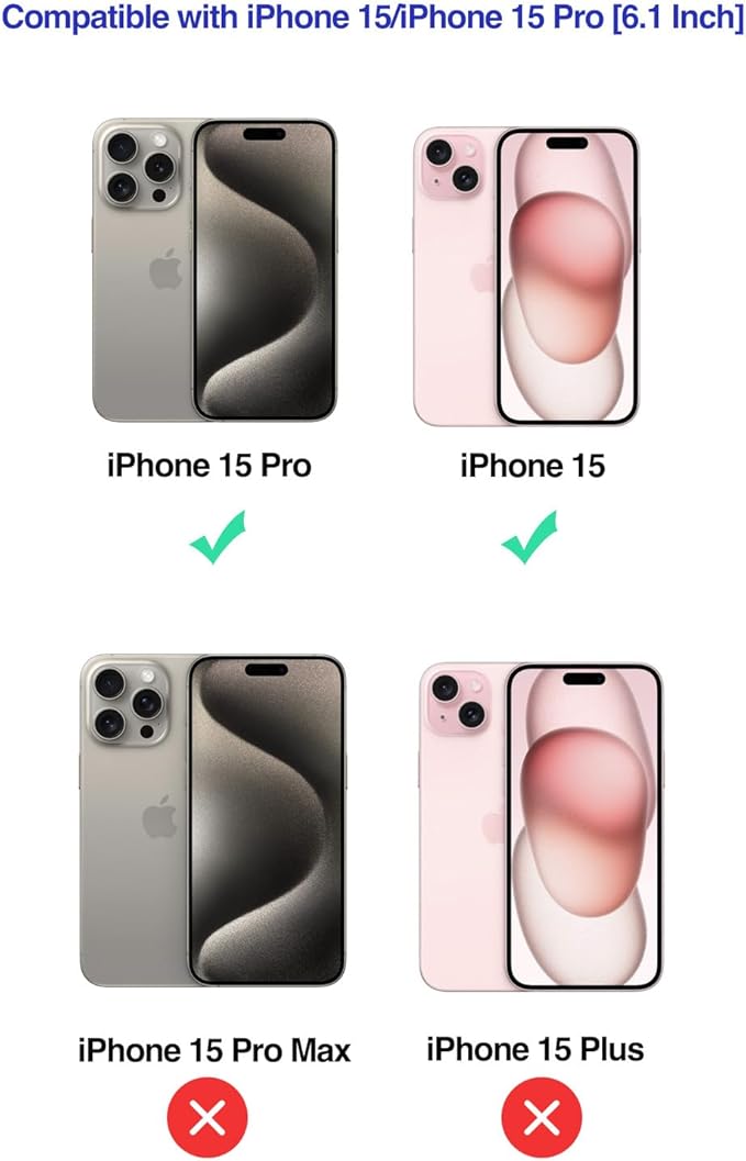 Deara ArmorPro 9H+ Tempered Glass Privacy Screen Protector for iPhone 16/iPhone 15/iPhone 15 Pro [6.1 Inch] Anti Spy Case Friendly (Longest Durable) 2 Pack