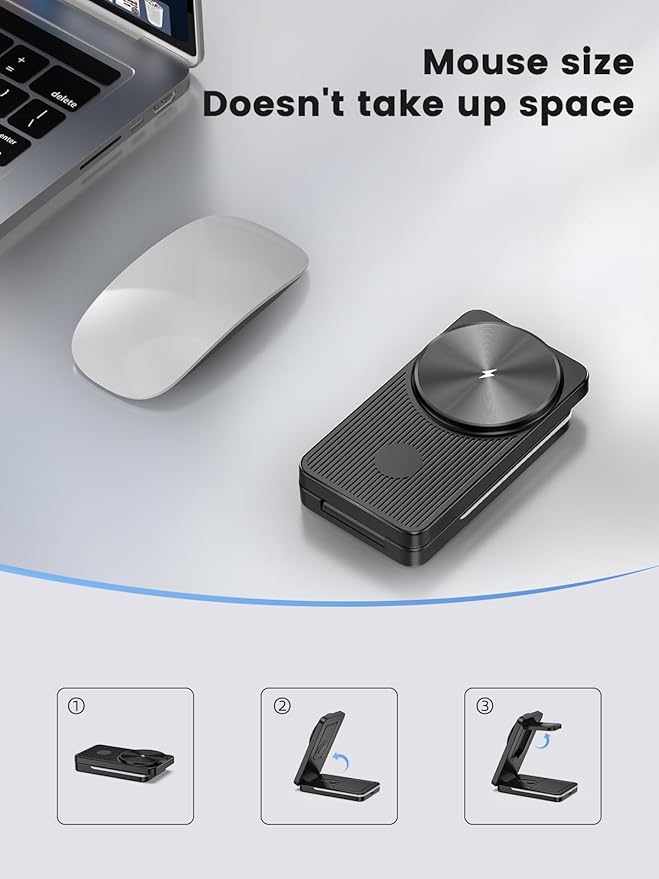 Wireless Charger for Samsung 3 in 1 Charging Station for Samsung - Magnetic Android Charging Station for Galaxy S26 Ultra/Z Fold/Flip &amp Buds4 Pro - Nightstand Organizer &amp Bedside Charger for