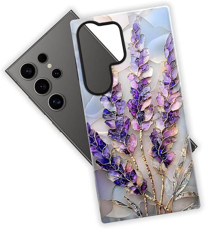Lavender Stained Glass Purple Floral