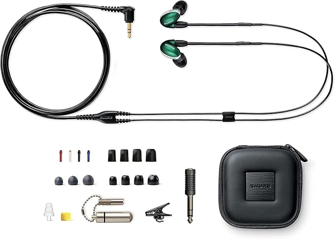 Shure SE846 PRO Gen 2 Wired Sound Isolating Earphones Secure in-Ear Earbuds High-End Professional Sound Hi-Def Four Drivers Upgraded Sound Filters Durable Quality Customizable Frequency - Jade