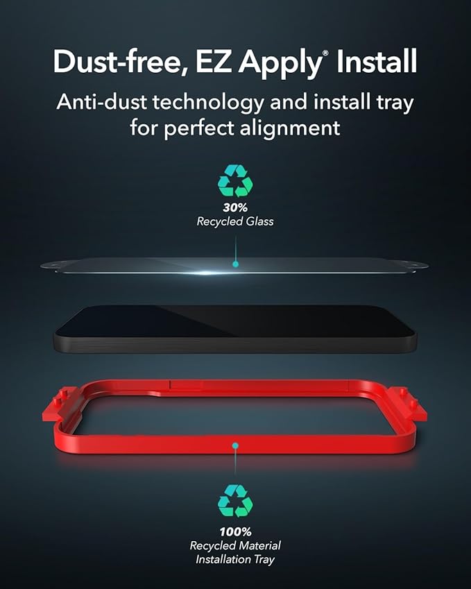 ZAGG XTR3 iPhone 15 Pro Screen Protector - Glass Blue-Light Filtration 10X Stronger Edge-to-Edge Protection Scratch &amp Smudge-Resistant Surface InvisibleShield Easy to Install