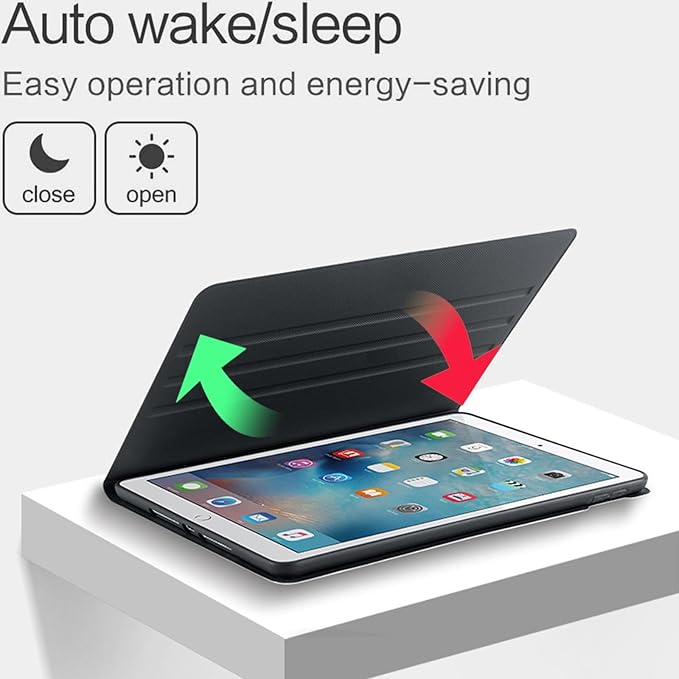 Tablet Case for iPad 10th Generation 10.9 Inch with Magnetic Auto Wake/Sleep and Multi-Angle Adjustable Stand Cover - Wolf Under The Moon