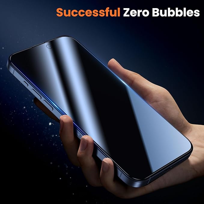 UniqueMe for iPhone 15 Pro Max Privacy Screen Protector - [Military Grade Shatterproof &amp 9H+ Hardness] Privacy Screen 15 Pro Max Tempered Glass Full CoverageEasy to install 2 Packs