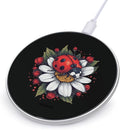 Daisy Flower Ladybug Insect Wireless Charger Anti-Slip Wireless Charging Pad Slim Charger Mat for Men Women