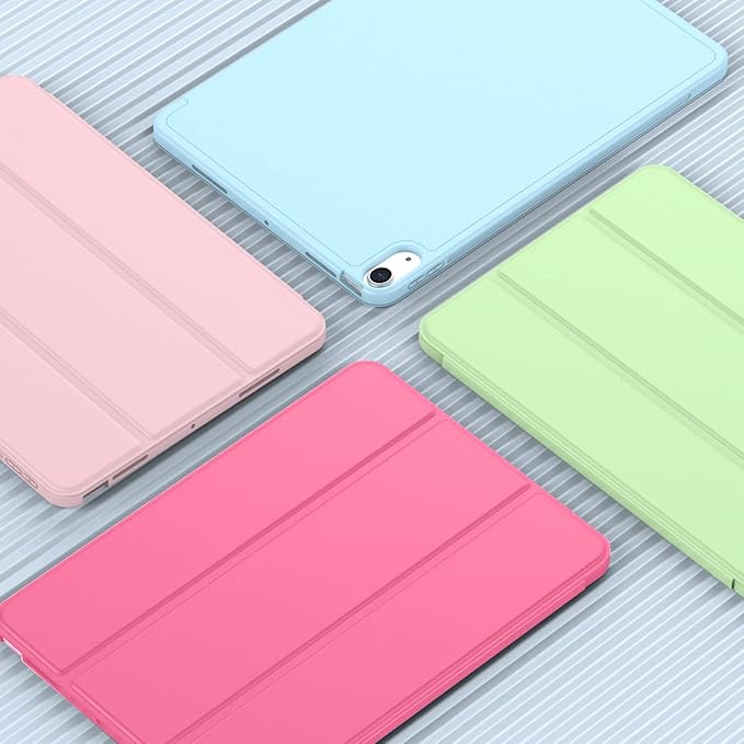 iMieet iPad Air 11 Inch Case M4/M3/M2(2026/2025/2024) iPad Air 5th/4th Generation Case 2022/2020 10.9 Inch with Pencil HolderTrifold Stand Smart Case with Soft TPU Back(Watermelon)