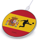 Spain Spanish Flag Soccer Shooting Phone Charger Magnetic Charging Pad Anti-Slip with USB Cable