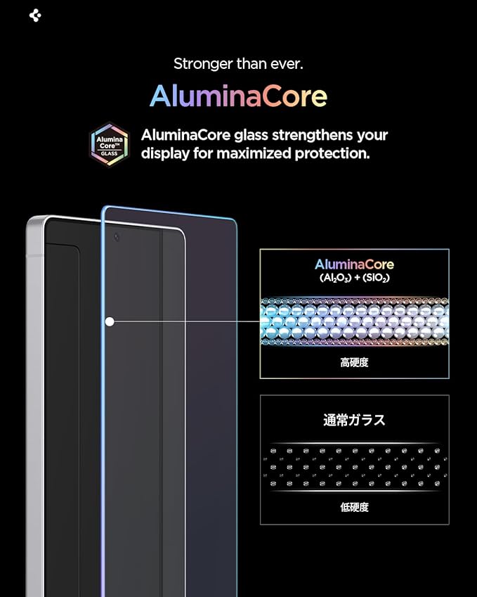 Spigen AluminaCore Tempered Glass Screen Protector [Glas.tR EZ Fit - Privacy] designed for Galaxy S26 [2 Pack] 10H+ Hardness Aluminum-Enhanced Durability