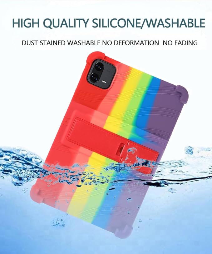 Case for TCL NXTPAPER 14 Android Tablet 14.3 Inch Soft Silicone Heavy Protective Cover with Adjustable Kickstand Stylus Holder Purple