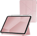 STM OPP Case for Apple iPad Air 11 (M3 2025 / M2 2024)|iPadPro 11 (4/3/2/1 Gen)|iPadAir 10.9 (5/4 Gen) Slim Light Protective Cover Transparent Back w/Apple Pencil Storage Auto Sleep/Wake - Pink