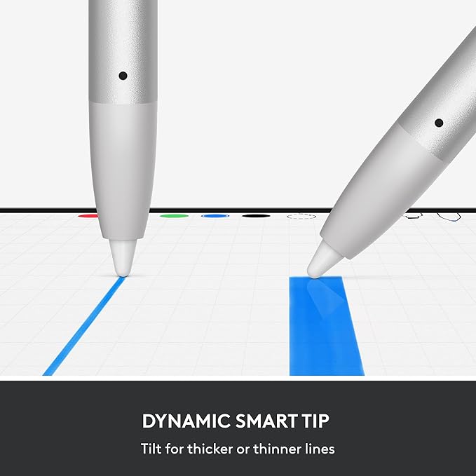 Logitech Crayon Digital Pencil for iPad (USB C Port Compatibility Only) Featuring Apple Pencil Technology No Lag Pixel-Precision and Dynamic Smart Tip with Fast USB C Charge - Silver