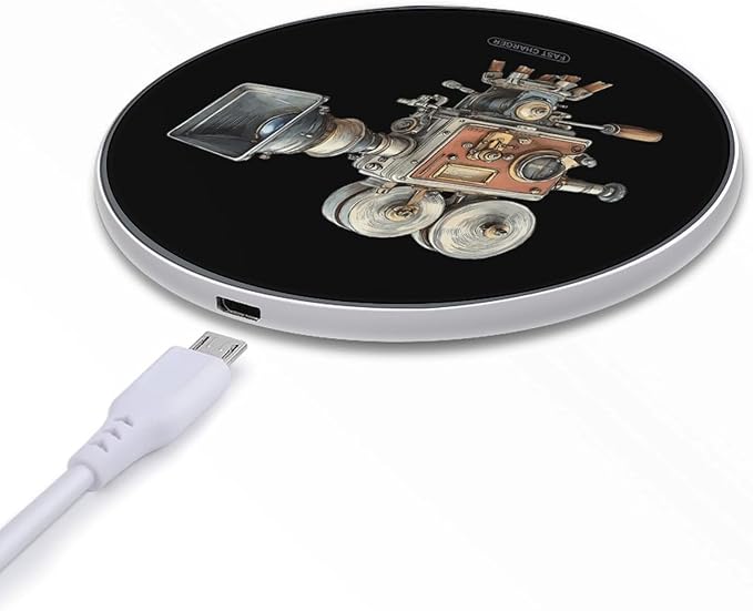 Movie Camera Fast Portable Charger 10W Funny Graphic Phone Charging Pad with USB Cable